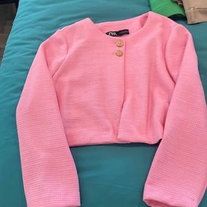 ZARA Pink Jackie O sweater